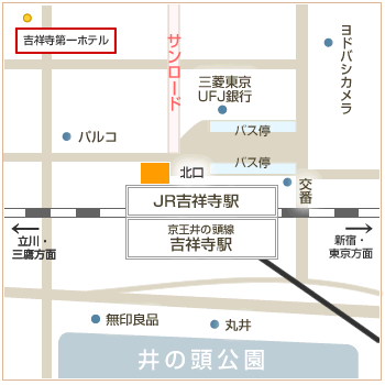 吉祥寺第一ホテル地図