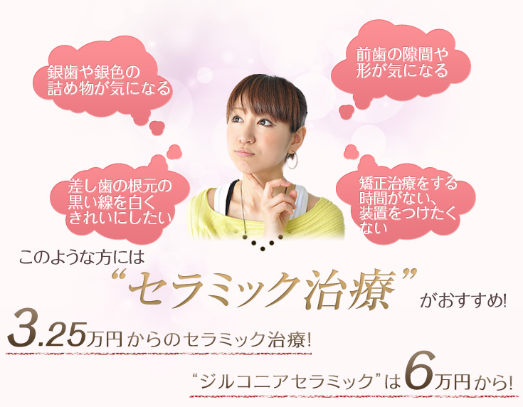 このような方には“セラミック治療”がおすすめ!